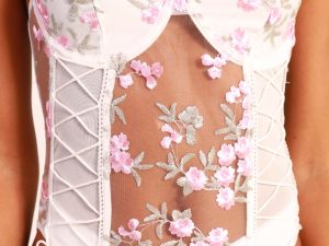 Finer Things Floral Embroidery Bodysuit